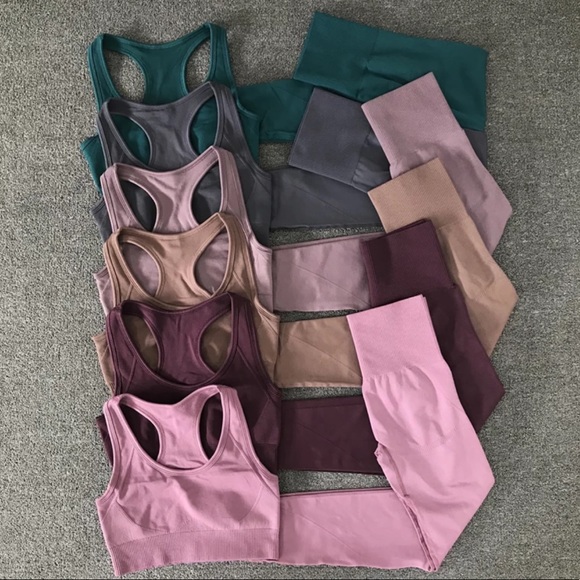 New set high waisted yoga clothes bra leggings - Picture 5 of 8